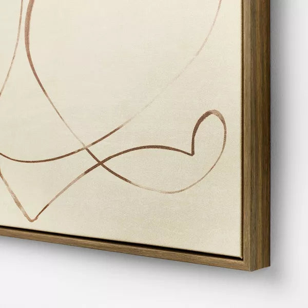 Line Abstract Framed Canvas Wall Art