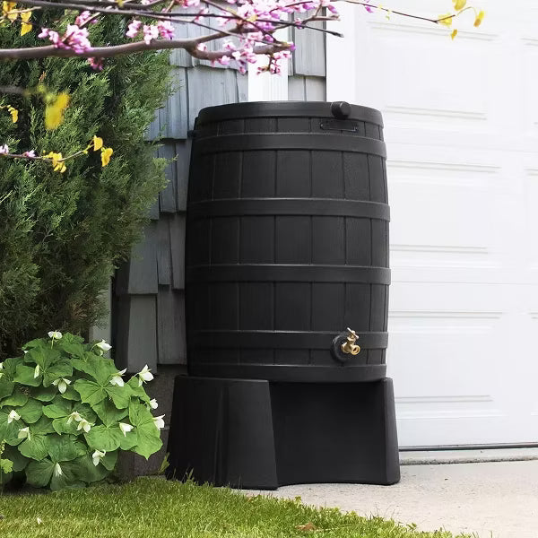 Rain Wizard Barrel Stand, Adds Optimal Room into Buckets or Pails, Black