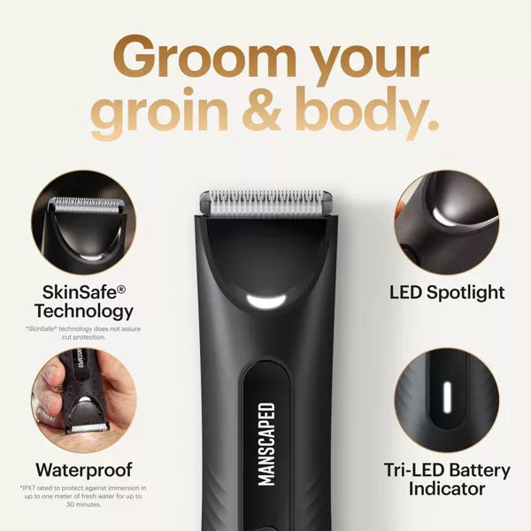 The Lawn Mower Plus Essentials Shaving Kit, SkinSafe Electric Groin and Body Hair Trimmer