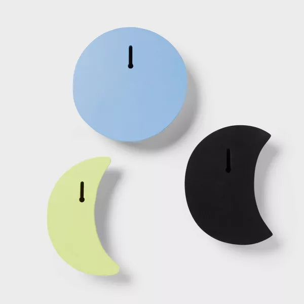 3pc Resin Moon Kids' Wall Decor Set