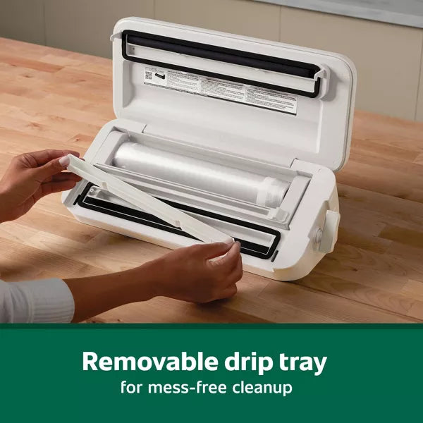Select Vacuum Sealer with Bags and Roll Oatmilk Plastic, Spot Clean