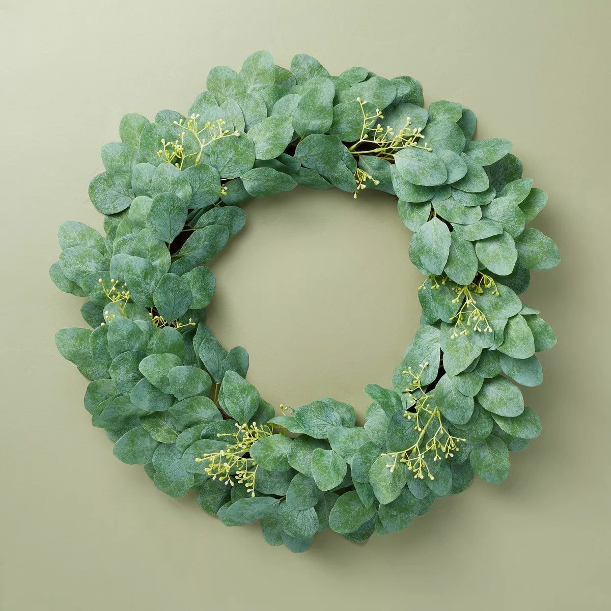 Faux Seeded Eucalyptus Wreath, final cut