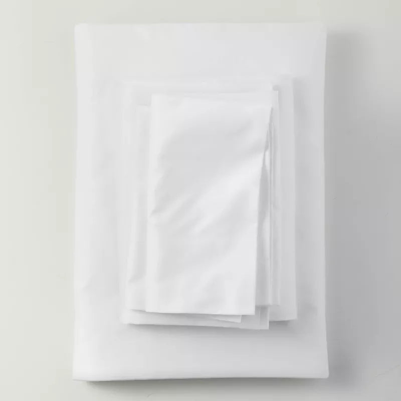 500 Thread Count Washed Supima Sateen Solid Sheet Set - Full