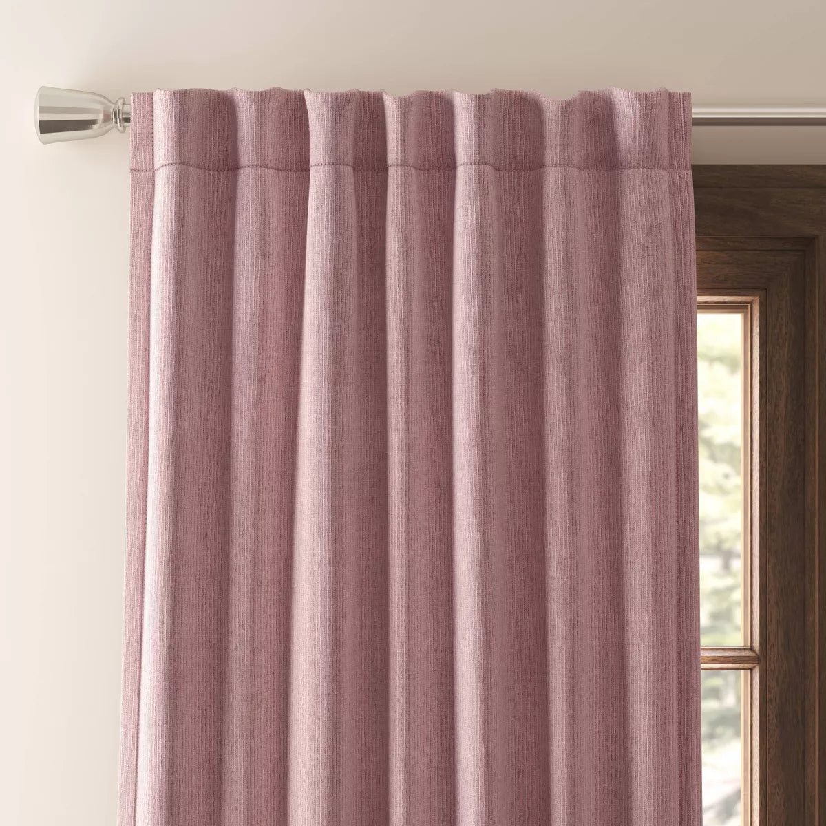 Blackout Corded Ribbed Curtain Panels - Set of 2