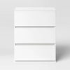 3 Drawer Modular Dresser Chest White - Laminate Finish, Particle Board Frame, Modern Style