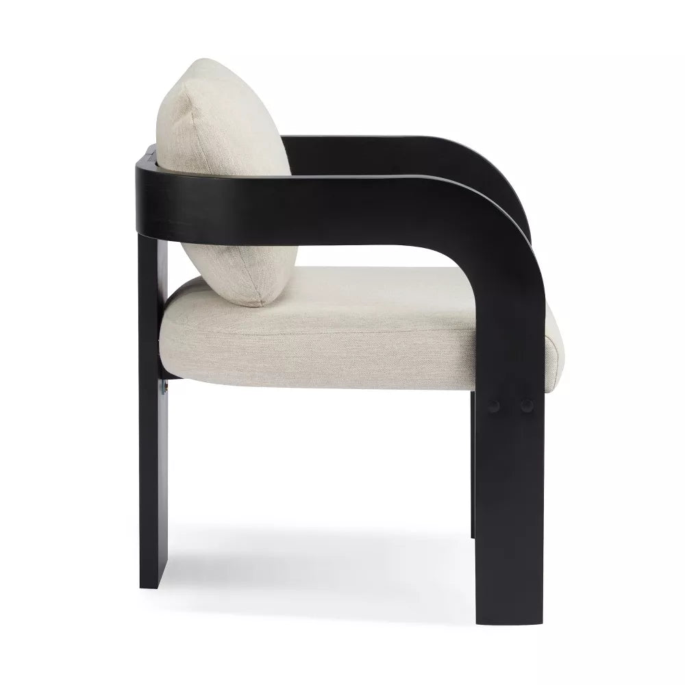 Home Smolder Modern Rubberwood Upholstered Dining Chairs, single chair