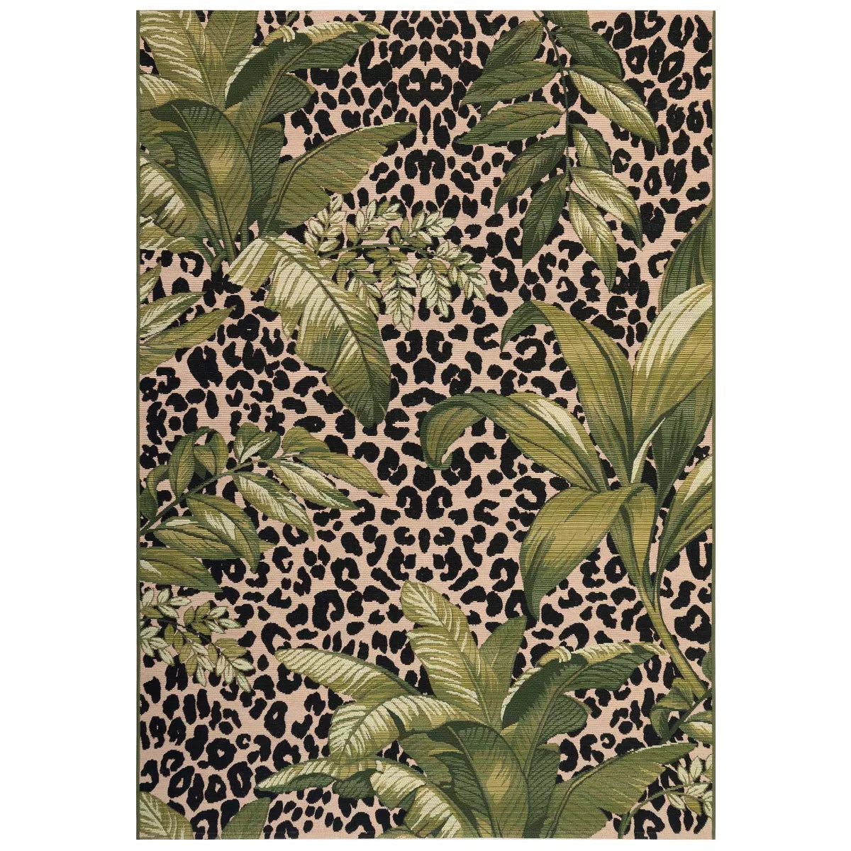4'x6' Liora Manne Marina Tropical Indoor/Outdoor Rug - Safari Green SHOWROOM ITEM