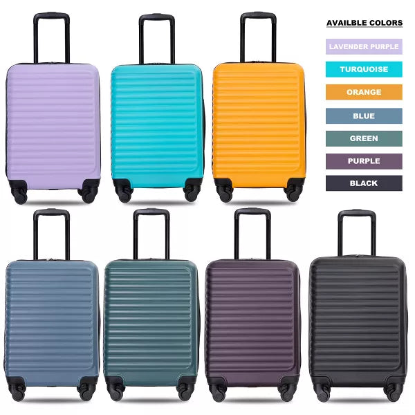 ABS Hard Shell Carry-on Luggage, Lightweight Suitcase with Spinner Wheels 4Q