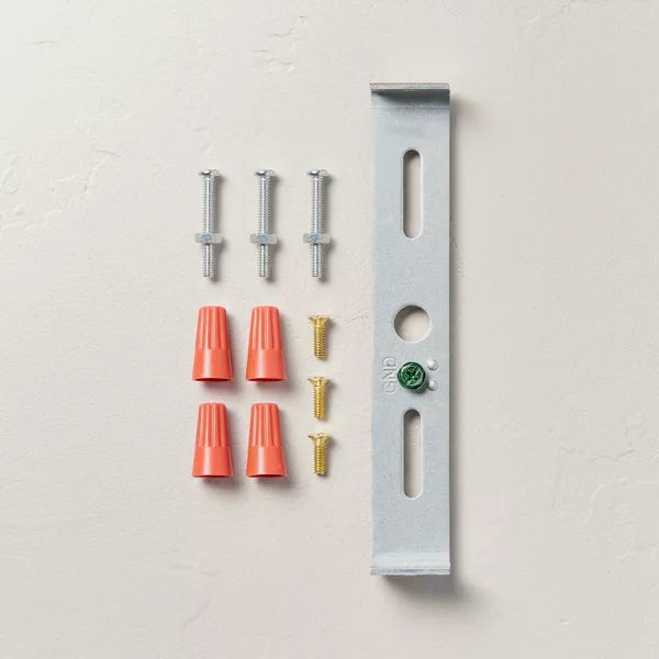 Fabric Shade Semi-Flush Mount Ceiling Light Brass/Oatmeal: Modern Iron Body, ETL Listed