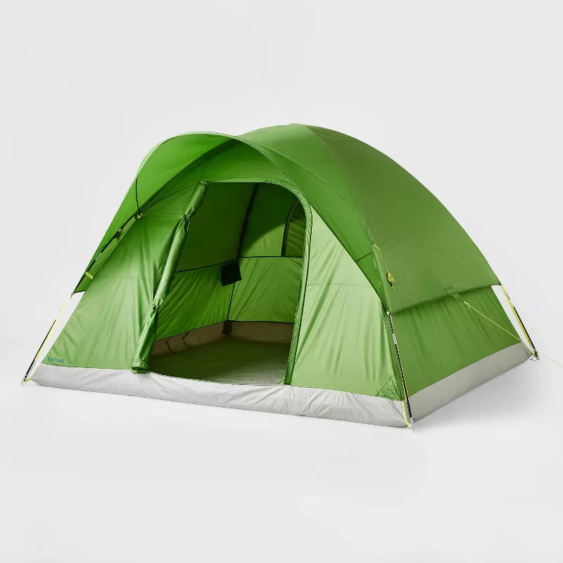 6 Person Dome Family Tent Green