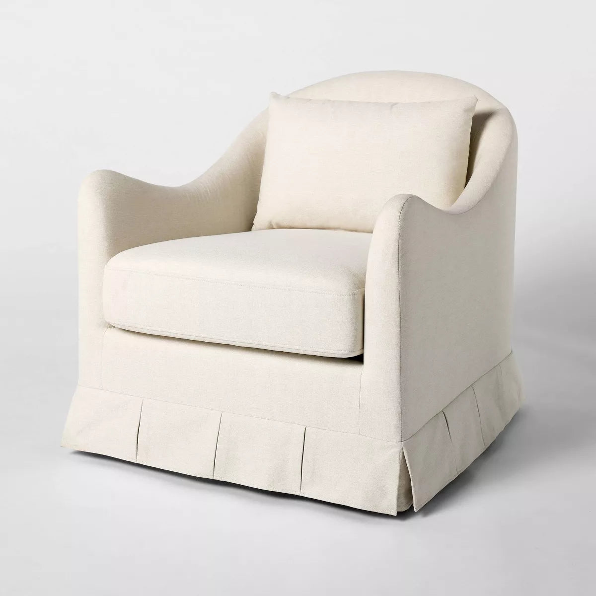 Box Pleat Upholstered Chair Set of 2