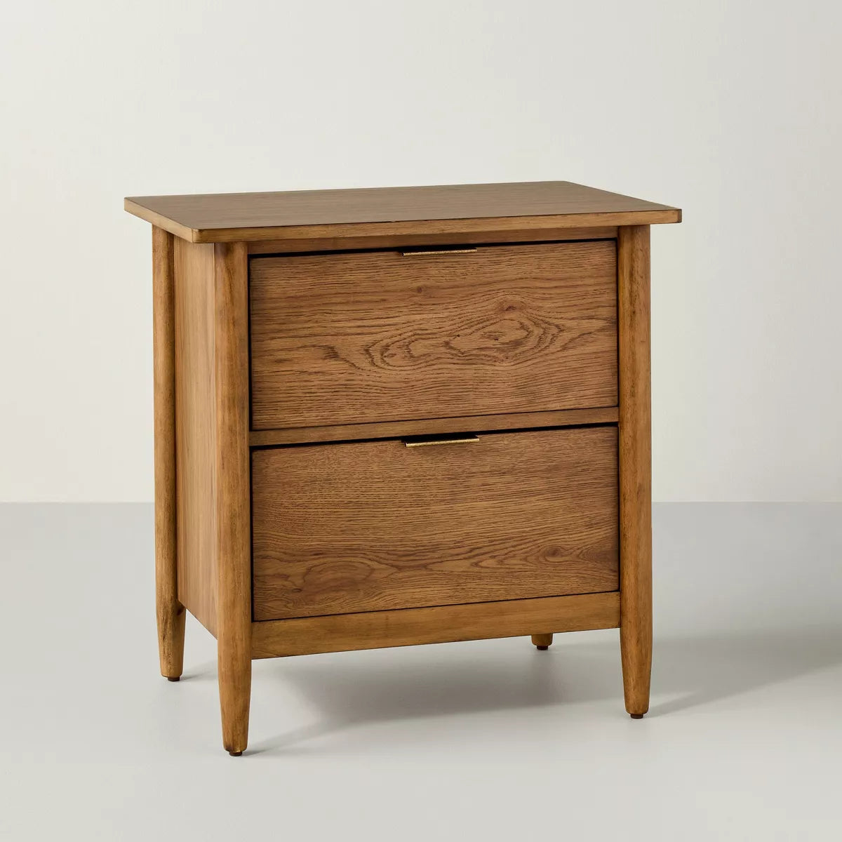 2 Drawer Modern Wood Nightstand