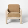 Upholstered Sculptural Accent Chair Brown