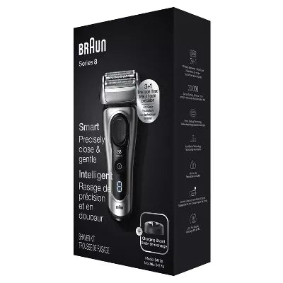Men's Electric Foil Shaver with Precision Beard Trimmer & Charging Stand