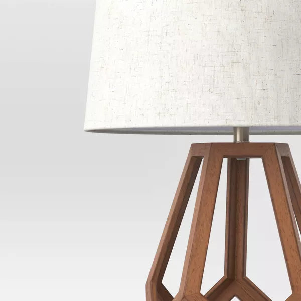 Large Wood Geo Assembled Table Lamp