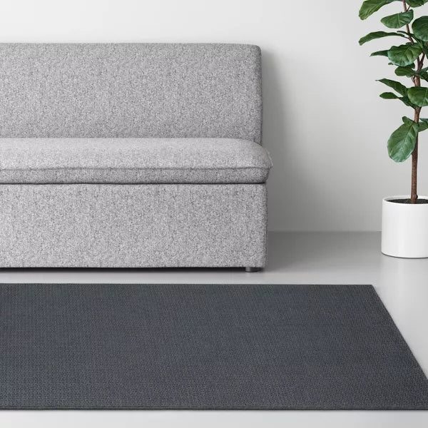 Washable Solid Machine Tufted Rug 4'X5'6"