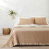 Reversible Textured Cotton Chambray Coverlet - King