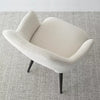Edwin Arm Dining Chair, Boucle Dining Chairs With Arms with Black Legs