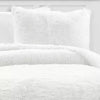 3pc Full/Queen Emma Faux Fur Comforter Set White