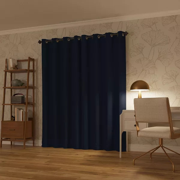 100% Blackout Oslo Theater Grade Grommet Curtain Panel - Set of 2