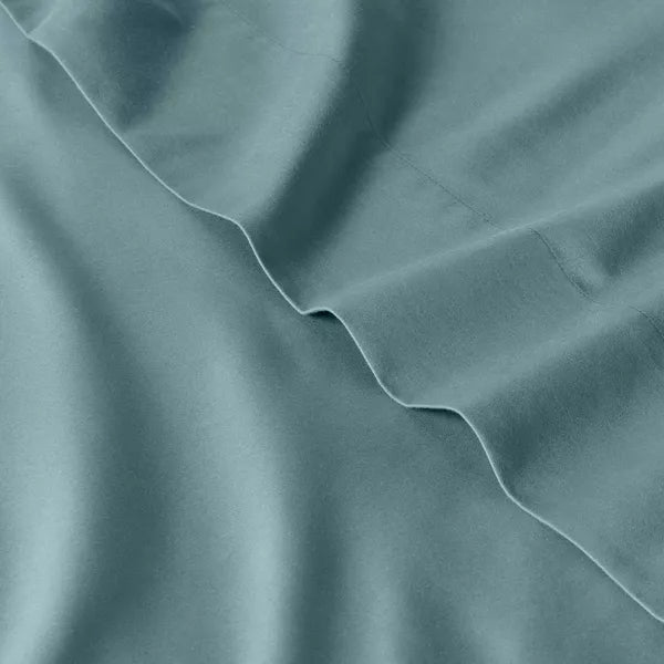 500 Thread Count Washed Supima Sateen Solid Sheet Set - Queen