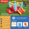 Bouncemania Inflatable Mega Bouncer with 50 Piece Play Balls, 11 Bounce Stakes, Storage Bag, Blower, and Repair Kit, Multicolor