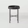 Wood & Metal Accent Side Table - Black