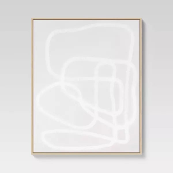 1 - Line Drawing Wall Canvas Gray/White
