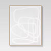 1 - Line Drawing Wall Canvas Gray/White