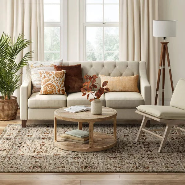 Oakton Jacquard Chenille Area Rug Rust 7'x10'