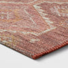 Southbury Washable Printed Diamond Persian Style Rug Rust 4'x6'