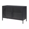 Luna Wide 2 Door Accent Cabinet with Fluted Glass