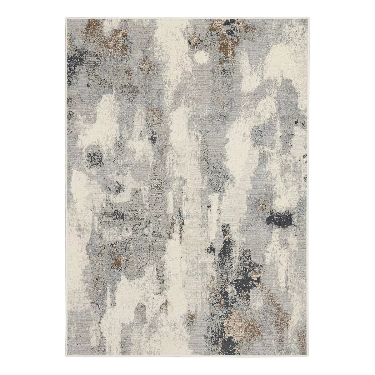 Watercolor Area Rug Gray 5'x7'