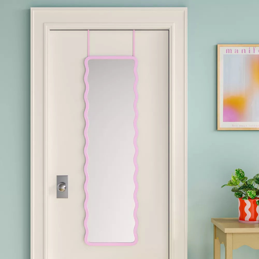Wavy Over The Door Mirror