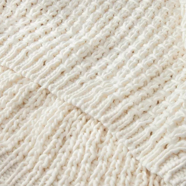 Chunky Knit Throw Blanket