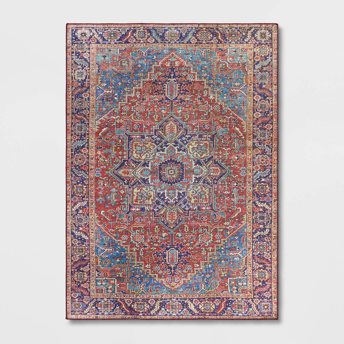 5' x 7' Brya Ave Bold Persian Style Rug - Red/Navy  SHOWROOM ITEM