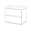 2 Drawer Modular Dorm Nightstand White