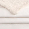Cozy Solid Plush with Shearling Reverse Bed Blanket - King