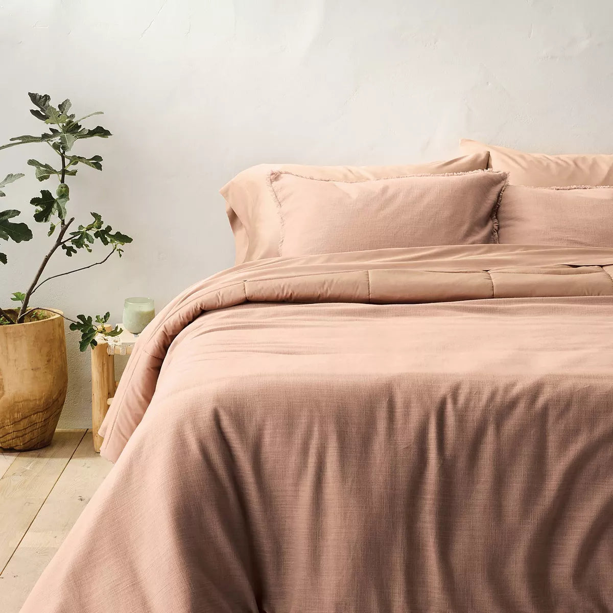 Casaluna Heavyweight Linen Blend Comforter and Sham Set - King/California King
