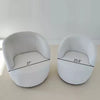 Bella Swivel Barrel Chair,2 Size Soft Touch Upholstered White Teddy Swivel Chair, Armrest 360° Swivel Nursery Chair