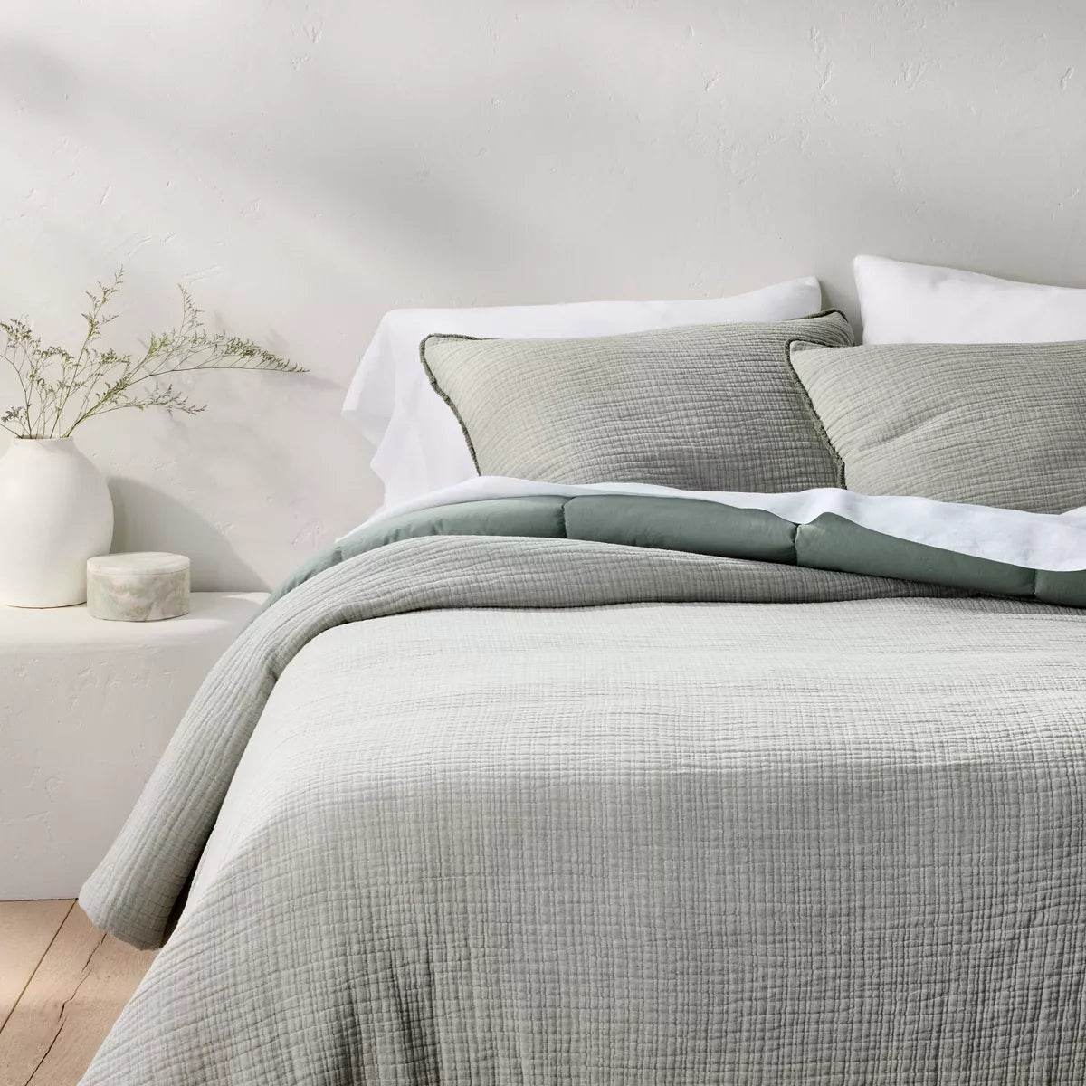 Textured Chambray Comforter & Sham Set King