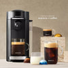 Vertuo Plus Deluxe Espresso and Coffee maker Bundle: Piano Black, 12 Capsules, Removable Water Reservoir