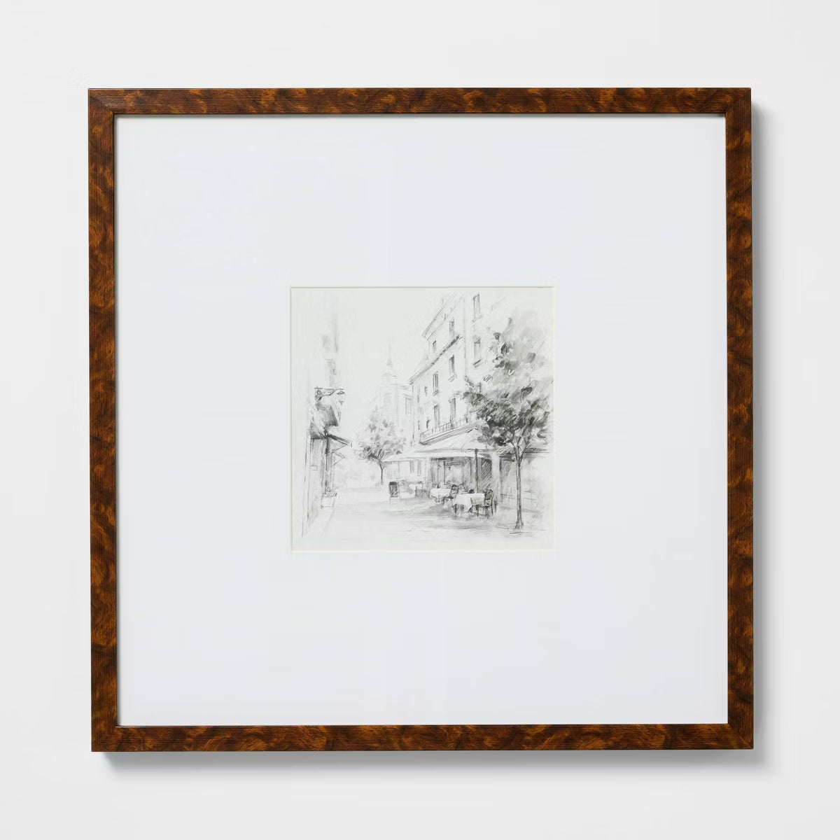 20"x20" Black and White Landscape Wall Art - Threshold™ designed with Studio McGee - SHOWROOM ITEM 