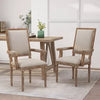 Set of 2 Maria Dining Chairs, Beige/Natural