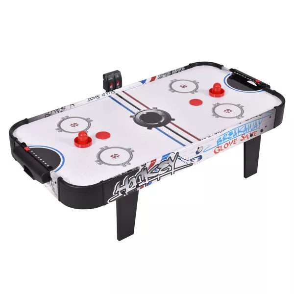 Air Powered Hockey Table Game Room Indoor Sport Electronic Scoring 2 Pushers