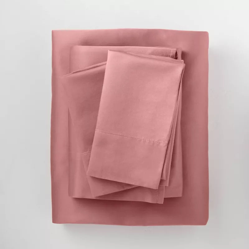 500 Thread Count Washed Supima Sateen Solid Sheet Set - Full