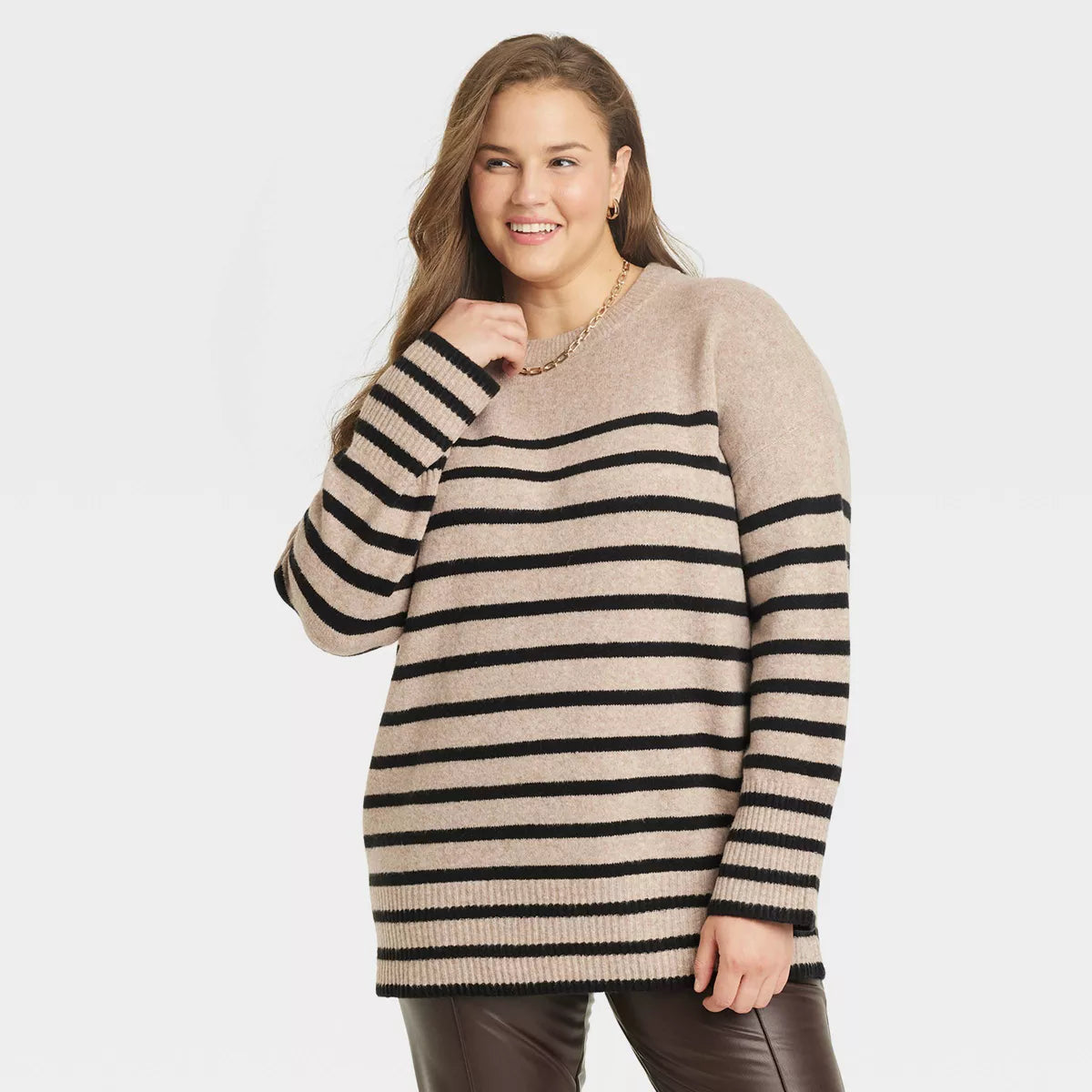 Women's Crewneck Tunic Pullover Sweater