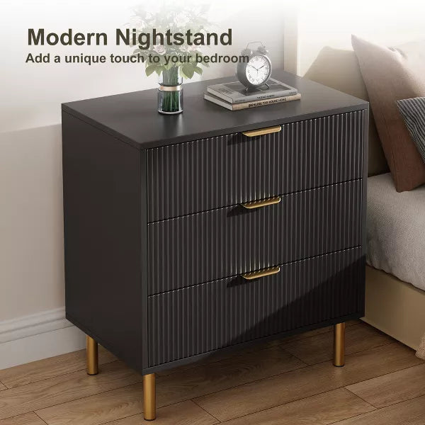 3 Drawer Dresser for Bedroom, Large Nightstand Chest of Drawers