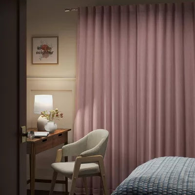 Blackout Corded Ribbed Curtain Panels