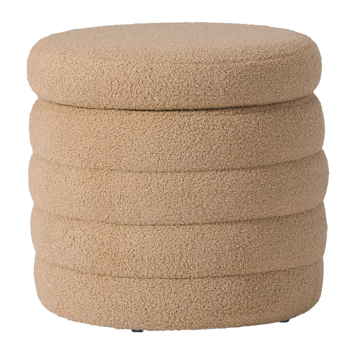 Alexandria Mid-Century Round Storage Ottoman SHOWROOM ITEM